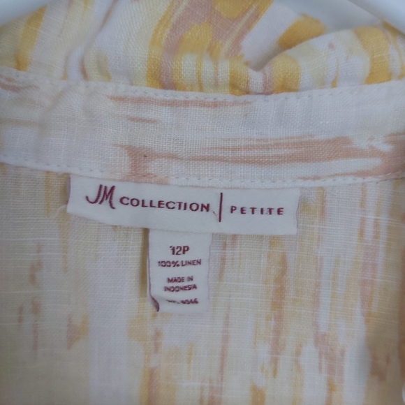 Vintage Yellow Button Up Shirt Size 12P - Picture 3 of 3